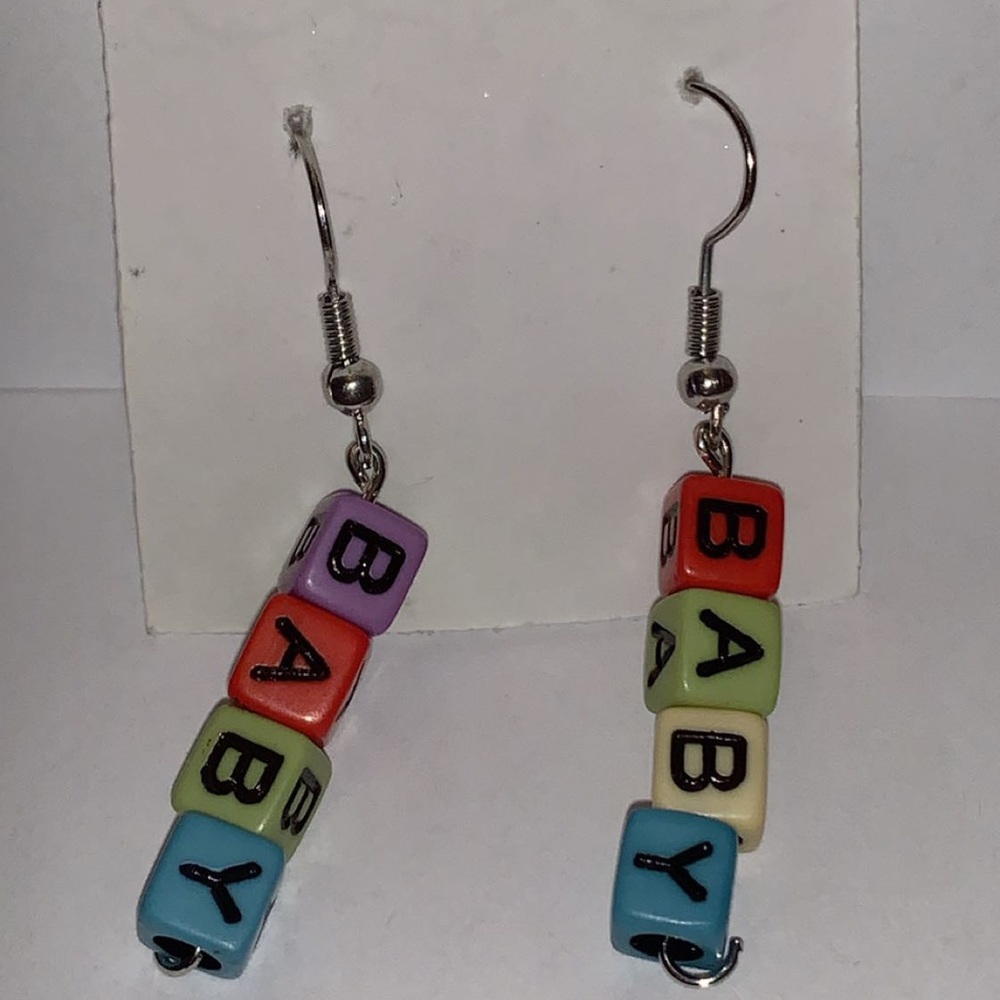 Letter earrings